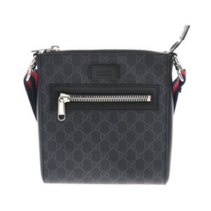 GUCCI Messenger Bag Black GG Supreme Canvas